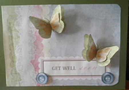 Serenity - Get Well Soon Decoupage Card by pauline inglis