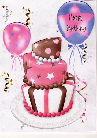 Topsy Turvy Birthday Pink by pauline inglis