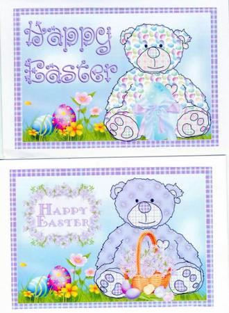 2 Scruffy Ted Easter Card Fronts by pauline inglis