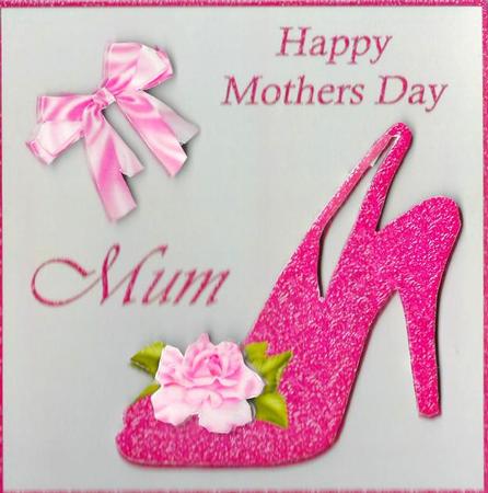 Pink Shoe Rose and Bow Mothers Day Mum by pauline inglis