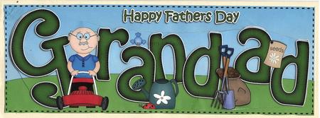 Large Dl Fathers Day Grandad Quick Card & 3D Decoupage by pauline inglis