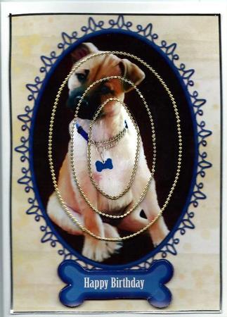 Puppy Birthday Greeting Quick Card by pauline inglis