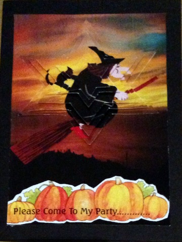 Witches Halloween Party Invitation Star Pyramid A5 A6 Cards by pauline inglis