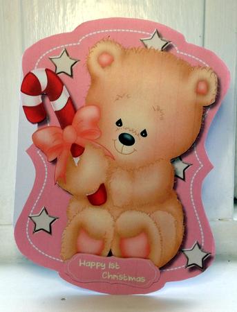 Lovely Baby's 1st Christmas Pink by pauline inglis