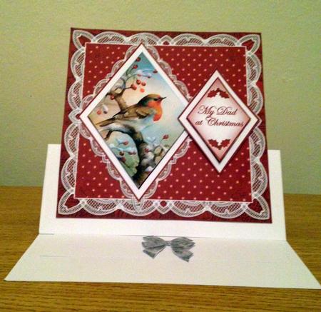 Red Robin My Dad 7in Double Diamond Topper by pauline inglis