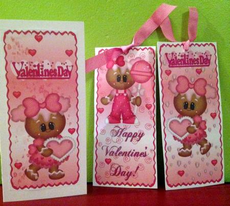 Valentine's Day Bookmark Book Mark by pauline inglis
