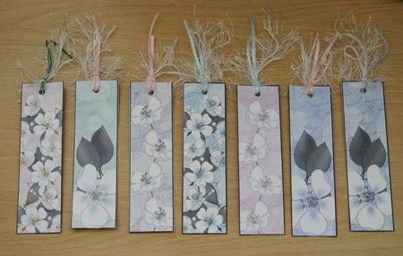 Pretty Apple Blossom Bookmarks by Pauline Phillips