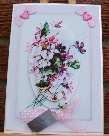 Flower Spray and Lace by Pauline Worthington