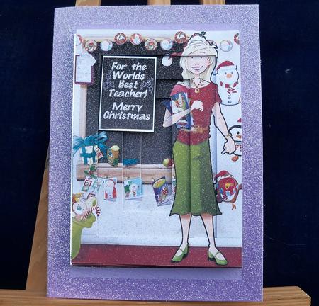 Christmas Thank You Teacher Female Inverted Pyramid. by Pauline Worthington