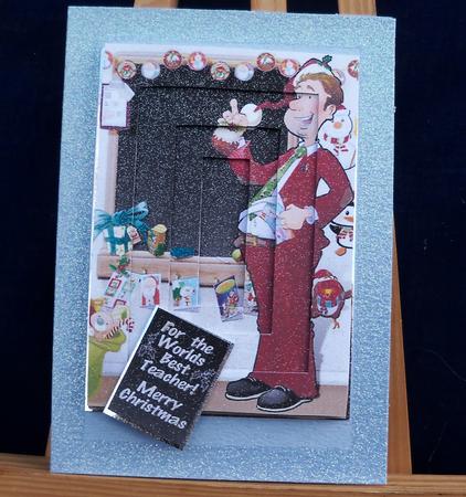 Christmas Thank You Teacher Male Inverted Pyramid. by Pauline Worthington