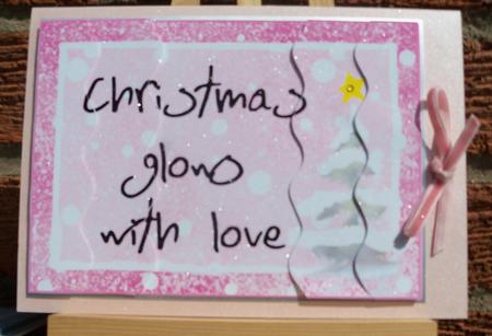 Christmas Greeting Wavey Edged Side Stacker by Pauline Worthington