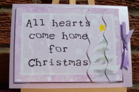 Christmas Greeting Wavey Edged Side Stacker by Pauline Worthington
