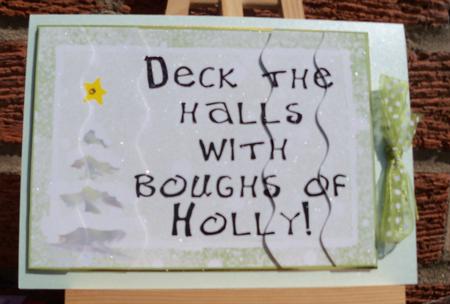 Christmas Greeting Wavey Edged Side Stacker by Pauline Worthington
