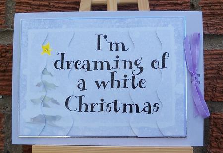 Christmas Greeting Wavey Edged Side Stacker by Pauline Worthington