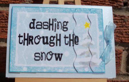 Christmas Greeting Wavey Edged Side Stacker by Pauline Worthington