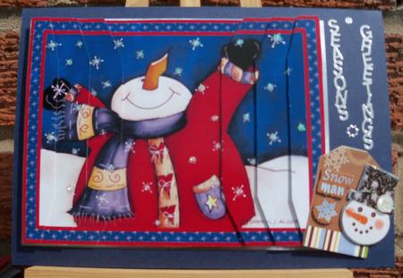 Catching Snow Angled Side Stacker by Pauline Worthington