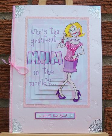 Greatest Mum Mirror Card Pyramid. by Pauline Worthington