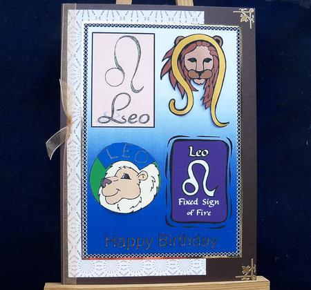 Zodiac Leo Card July 23 - Aug 21 by Pauline Worthington
