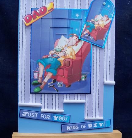 Sleepy D.i.y. Dad Inverted Pyramid. by Pauline Worthington