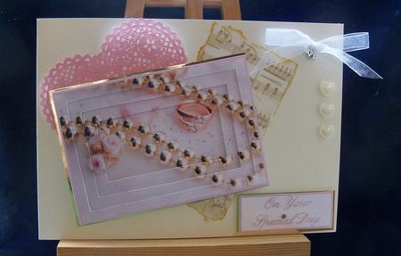 Gold Beads and Rings Wedding Tunnel Sheet by Pauline Worthington