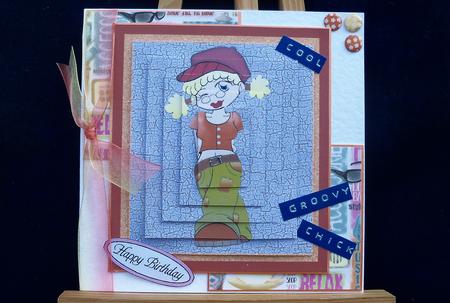 Cute Girl Winking Pyramid by Pauline Worthington