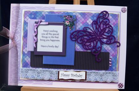 Have a Lovely Day Pyramid Card Topper by Pauline Worthington