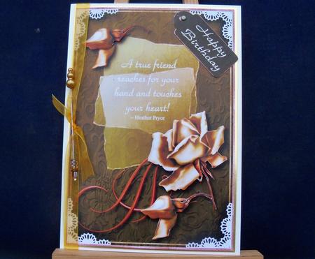 Our True Friends Card Topper by Pauline Worthington