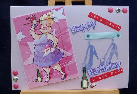 Wine and Cake Lady Inverted Pyramid. by Pauline Worthington