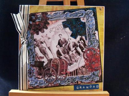 Steampunk Collage Side Stacker by Pauline Worthington