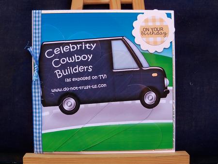 Cowboy Builders Fan Pyramage Topper by Pauline Worthington