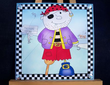 Pirates Ahoy Quick Card with Fan Pyramage Topper by Pauline Worthington