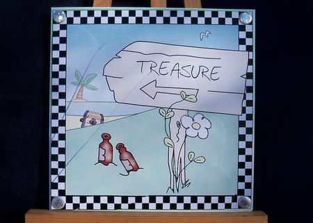 Pirates Ahoy Quick Card with Fan Pyramage Topper by Pauline Worthington