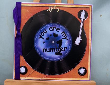 You are My Number 1 Record - Fan Pyramage Topper by Pauline Worthington