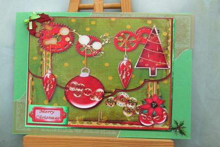 Steampunk Christmas Faux Envelope by Pauline Worthington