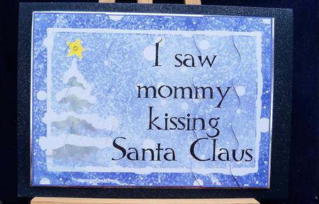 Christmas Greeting Wavey Edged Side Stacker by Pauline Worthington