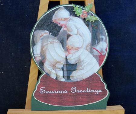 Cute Kids Snowglobe Plate Sheet by Pauline Worthington