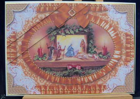 Christmas Nativity Duo Corner A5 Stacker by Pauline Worthington