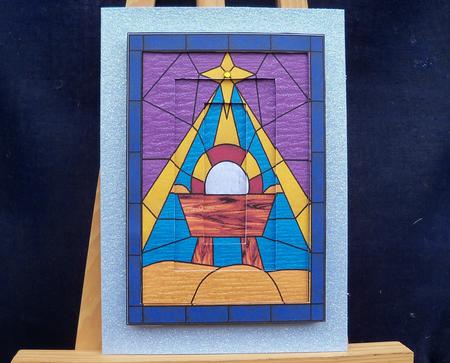 Nativity in Glass by Pauline Worthington