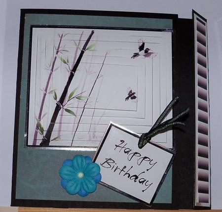 Oriental Bamboo & Birds Pyramid by Pauline Worthington