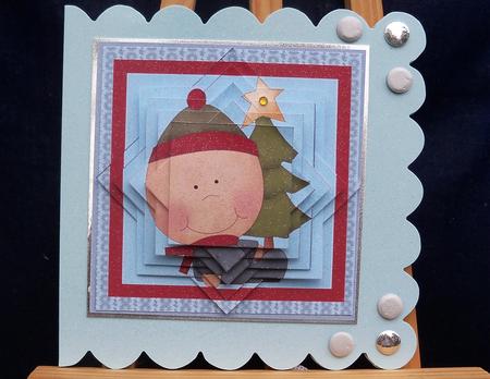 Christmas Baby Boy Star Pyramid by Pauline Worthington