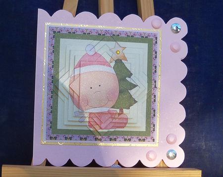 Christmas Baby Girl Star Pyramid by Pauline Worthington