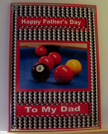 Pool Card Front Pyramid Design by Pauline Worthington