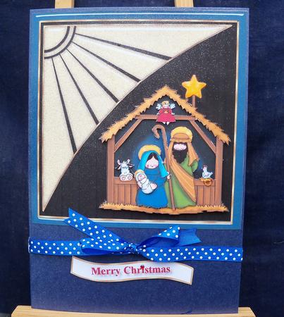 Nativity Card Front Step-by-step by Pauline Worthington