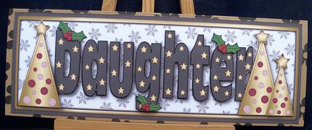 Buttons Christmas Trees Daughter Large Dl 4 by Pauline Worthington