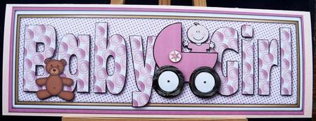 Baby Girl Large Dl with Decoupage by Pauline Worthington