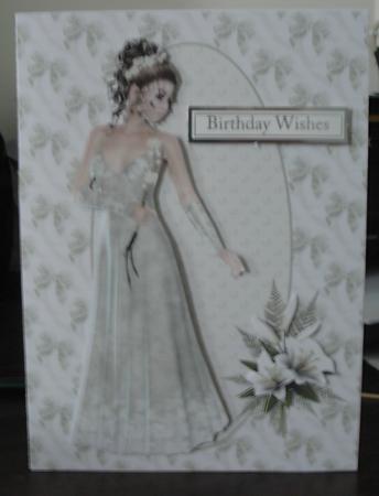 A4 Card Kit Lady in Green by Pearl North