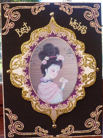 Oriental Whisper A4 Card Front 2 by Pearl North