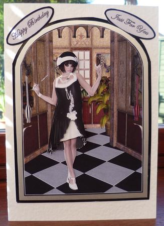 Flapper in Black N White by Pearl North