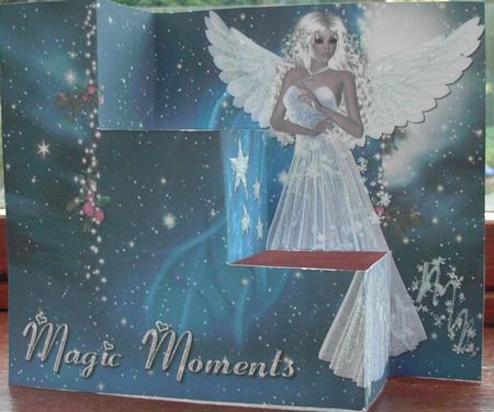 Magic Christmas Wishes Fairy Tri Shutter Card by Pearl North