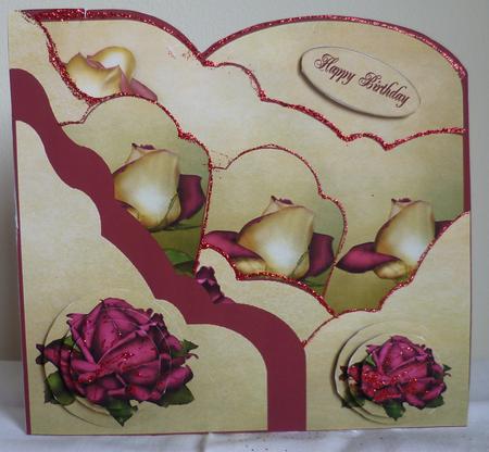 Red Rose Quick Card Front by Pearl North